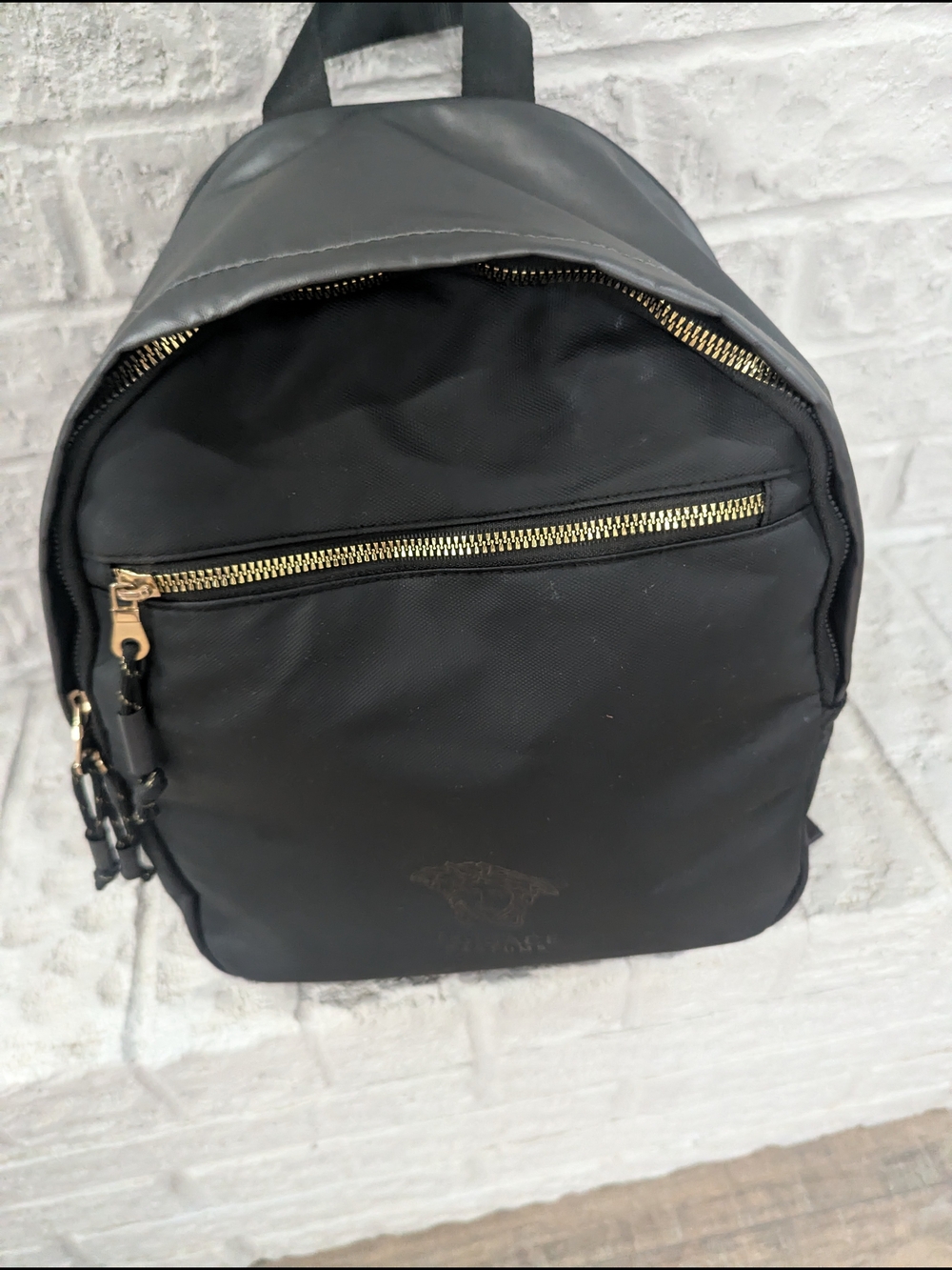 Versace Parfums Black Nylon Backpack - Picture 11 of 12
